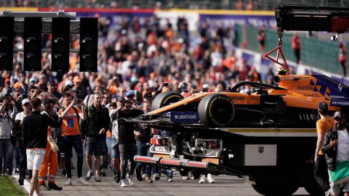 Norris estalló por la radio cuando su motor se rompió