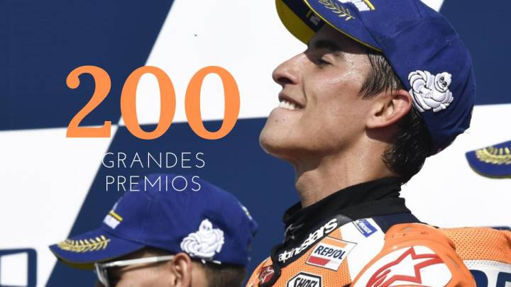 Marc Márquez cumplirá el domingo 200 GGPP en el Mundial.