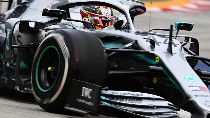 Lewis Hamilton (Mercedes W10). Singapur, F1 2019.