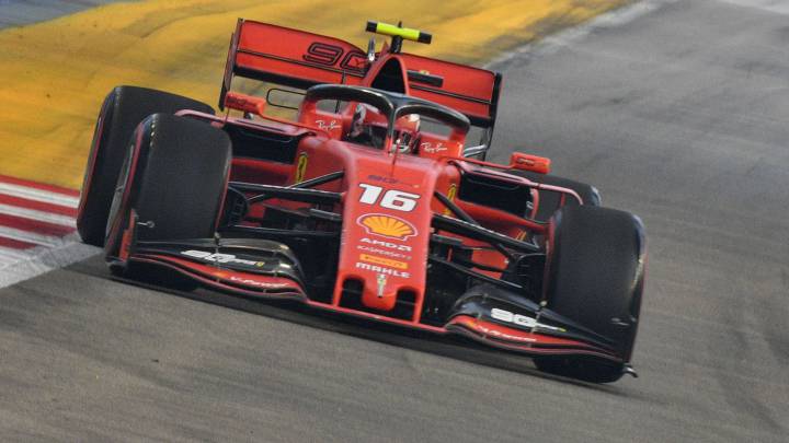 Charles Leclerc (Ferrari SF90). Singapur, F1 2019.