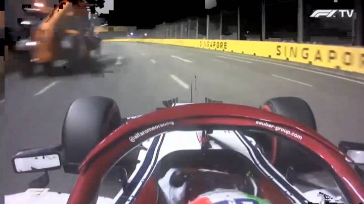 La tragedia sobrevoló Singapur: Giovinazzi casi choca con una grúa