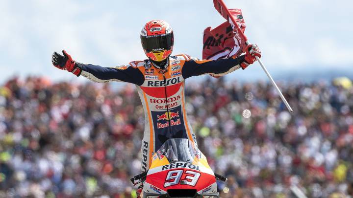 Marc Márquez triunfó en Aragón en la última prueba de MotoGP.