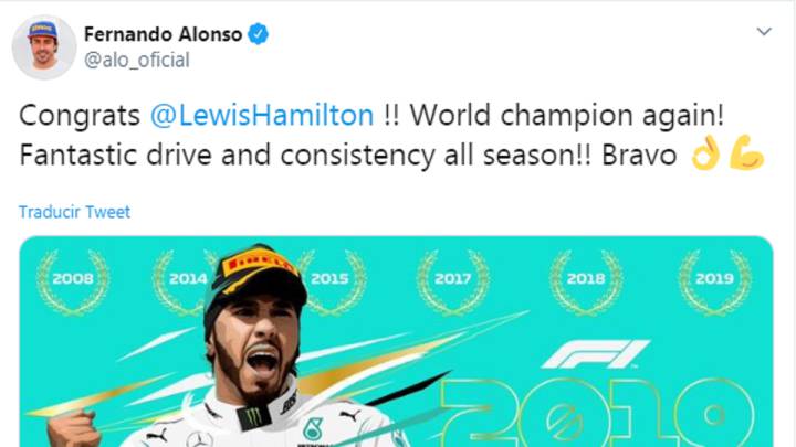 Vettel y Alonso se rinden al seis veces campeón del mundo