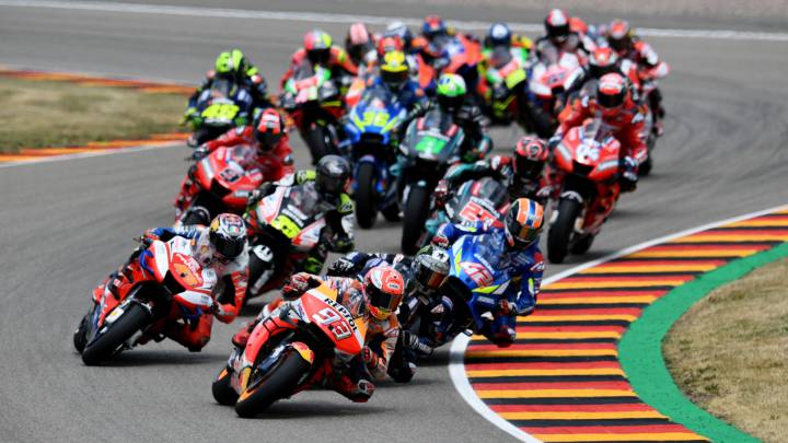 Márquez lidera la parrilla de MotoGP durante el GP de Alemania 2019