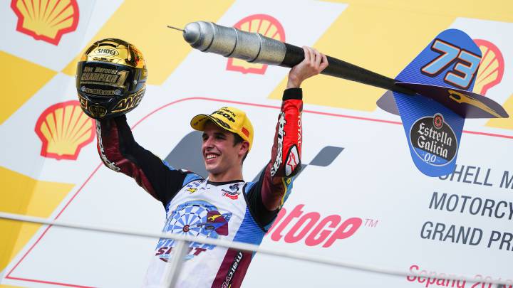 Álex Márquez celebra en el GP de Malasia su título de Moto2