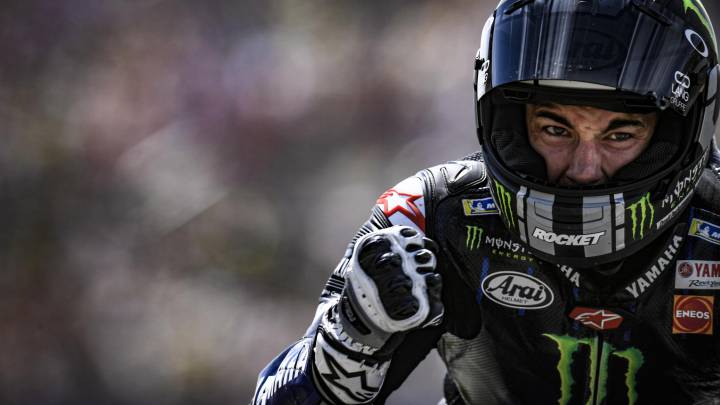 Maverick Viñales celebra su victoria en el GP de Holanda 2019