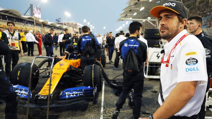 Fernando Alonso, con McLaren en 2019.