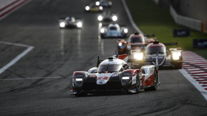 Conway, Kobayashi y Pechito lideran con el Toyota TS050 Hybrid '7' las 8 Horas de Bahréin, prueba del WEC 2019-20.