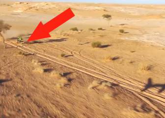 El duro accidente de Aubert que captó el helicóptero del Dakar