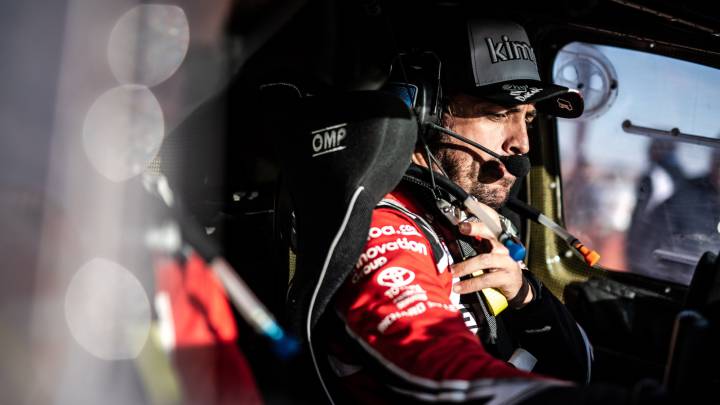Fernando Alonso en su Toyota.