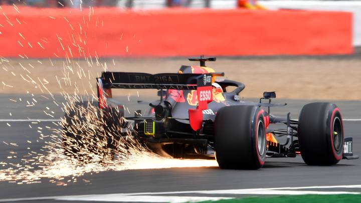 El Red Bull de Max Verstappen, en Silverstone. F1.