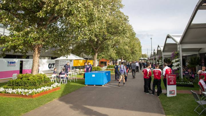Paddock del GP de Australia.