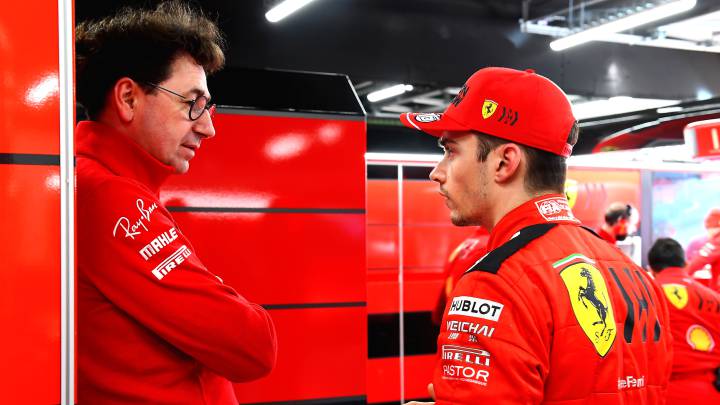 Binotto y Leclerc.