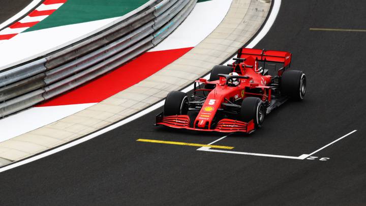 El Ferrari SF1000 de Sebastian Vettel. Hungría, F1 2020.