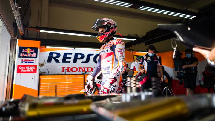 Márquez: un brazalete de gladiador para correr en Jerez
