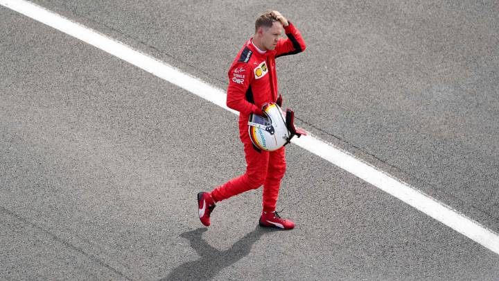 Sebastian Vettel (Ferrari). Silverstone, F1 2020.