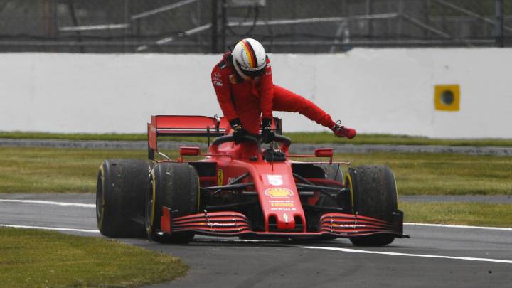 Sebastian Vettel (Ferrari SF1000). Silverstone, F1 2020.