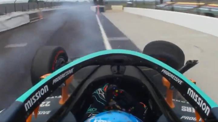 Accidente de Alonso en Indianápolis.