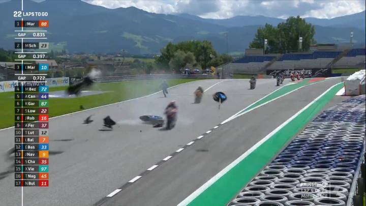 está bien tiene muchos golpes sobre todo en la cadera, pero está despierto y responde