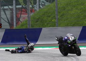 Cómo fue el impacto de Maverick al tirarse de la Yamaha