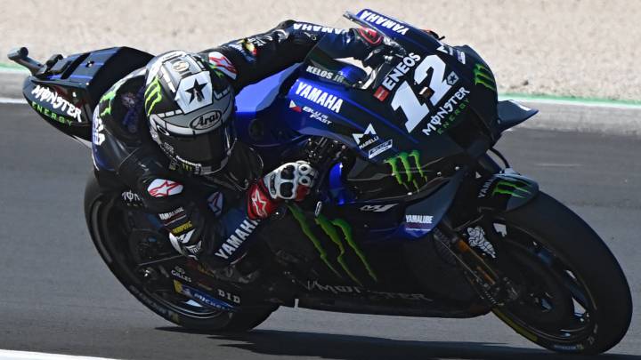 Maverick durante los libres del GP de San Marino 2020
