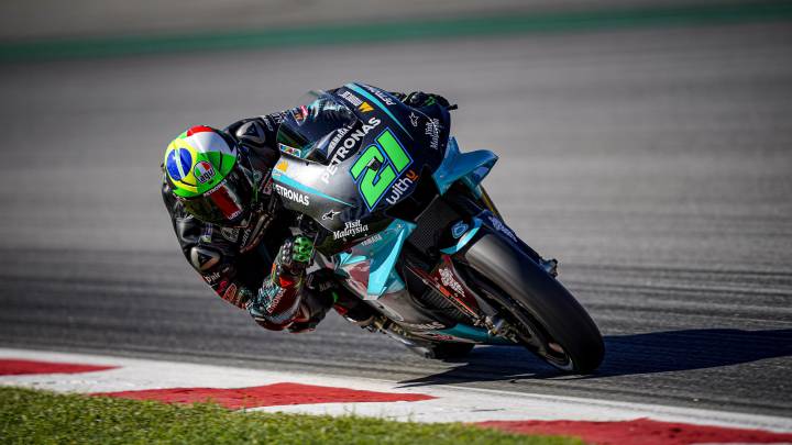 Morbidelli durante la jornada del sábado en Montmeló