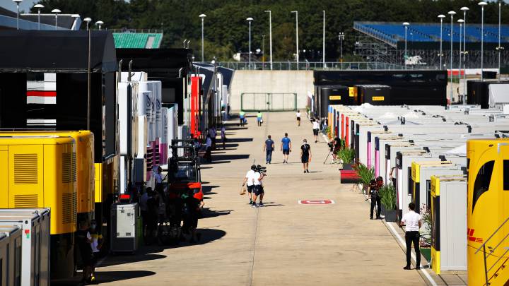 Paddock de Silverstone en 2020.