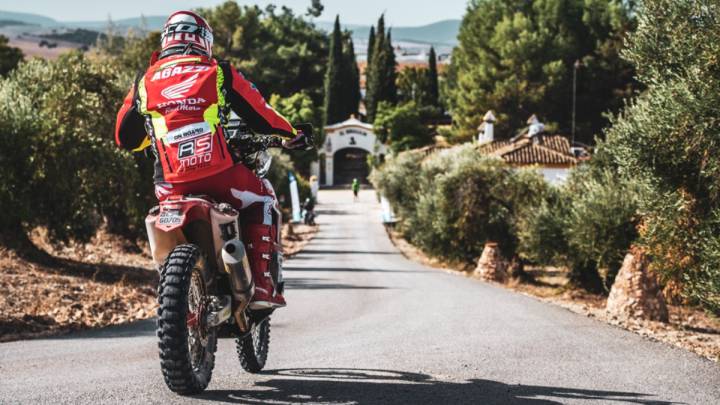 Un piloto de Honda en el Rally de Andalucía.