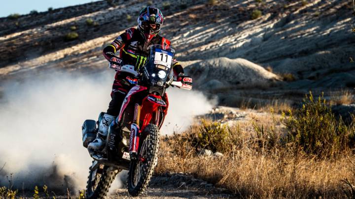 Joan Barreda con la Honda en Andalucía.