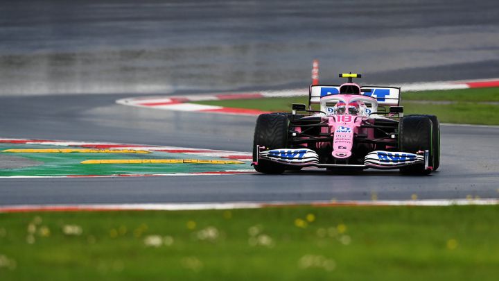 Lance Stroll con el Racing Point en Turquía.