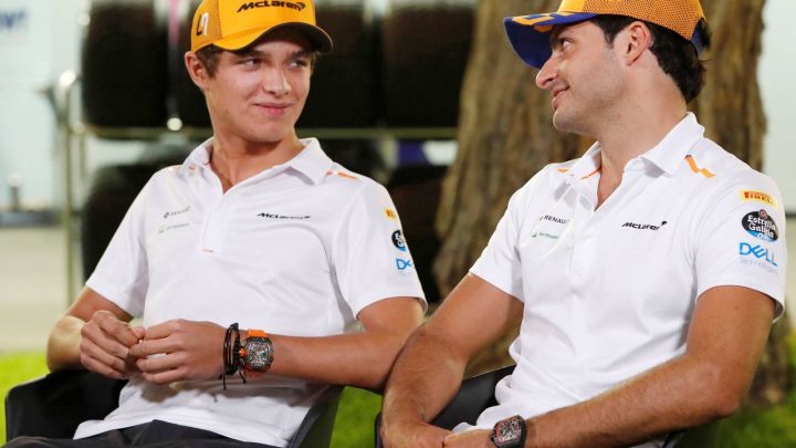 Norris y Sainz temen entre risas el ascenso de Russell a Mercedes
