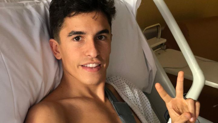 Marc Márquez tras su tercera operación.