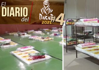Literas y colchones en el suelo: así duermen los pilotos durante el Dakar 2021