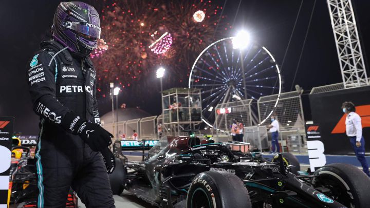 Lewis Hamilton (Mercedes W12). Bahréin, F1 2021.