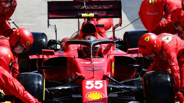 Carlos Sainz (Ferrari SF21). Portimao, Portugal. F1 2021.