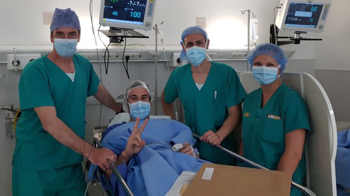 Toni Bou tras ser operado.