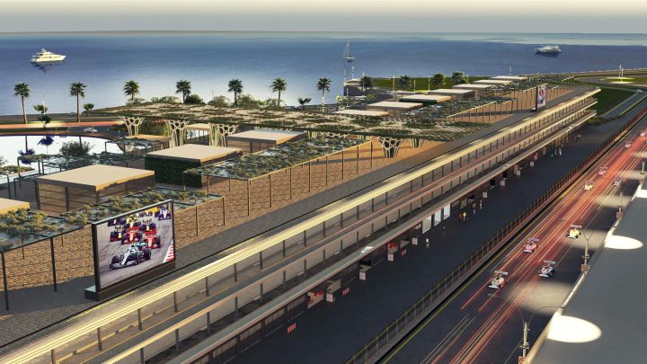 El futuro paddock del circuito de Arabia Saudí.