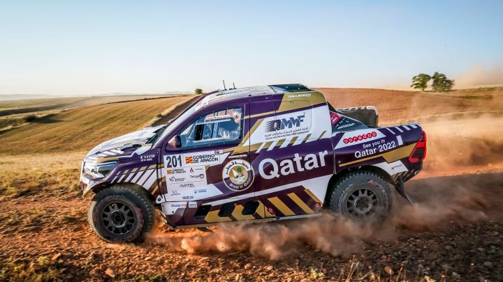 Al Attiyah en la Baja Aragón con el Toyota.