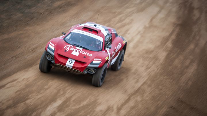 El Acciona de Sainz y Laia en 'acción'.