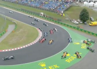 Una de las salidas más caóticas y feroces de la historia de la F1