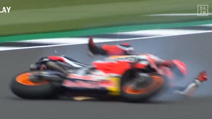 Mejor crono y caída a 267 por hora de Márquez en el FP1