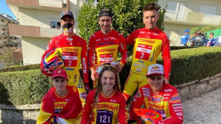 Raga, Bou, Busto, Gómez, Abellan y Laia, los componentes de España en el Trial de las Naciones.