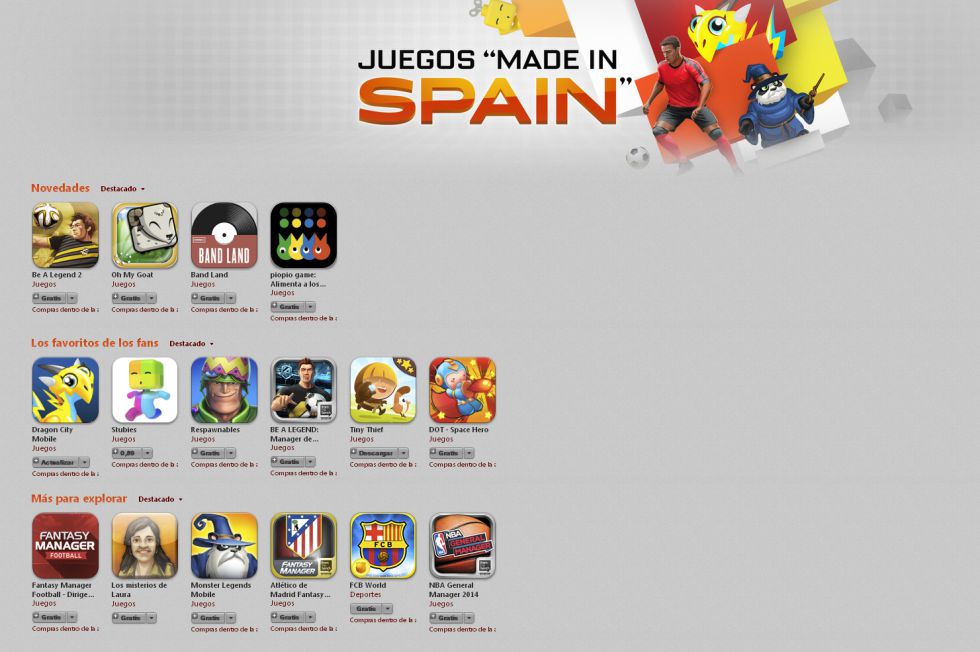 Nuevo espacio de Juegos "Made in Spain" en la App Store