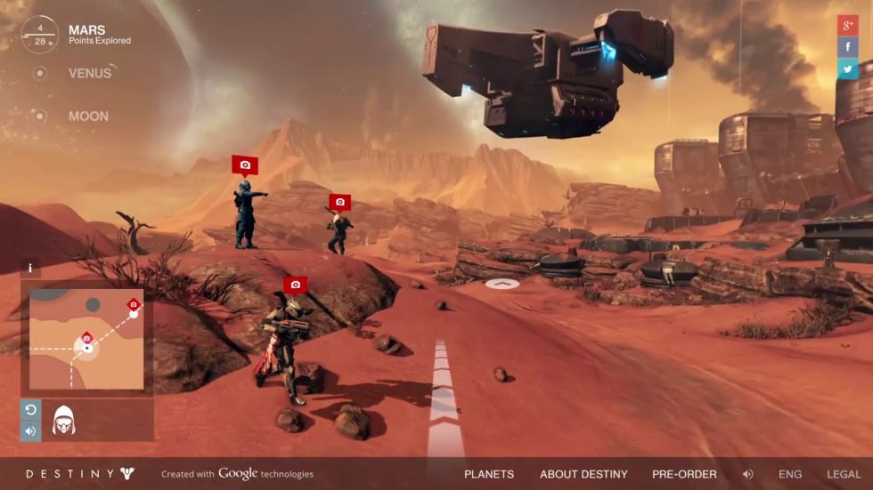 Planet View: explora Destiny con la tecnología de Google