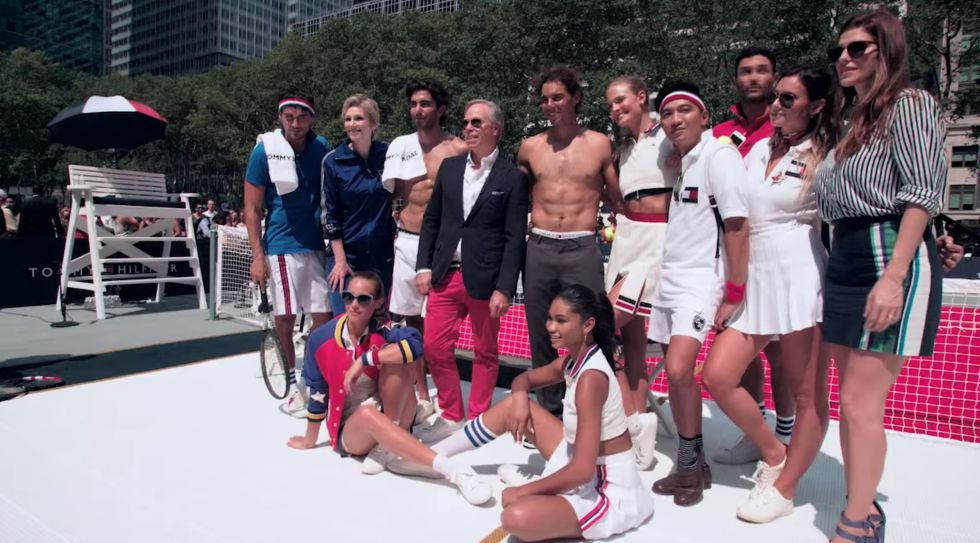 Rafa Nadal juega al 'Streap Tennis' en Nueva York
