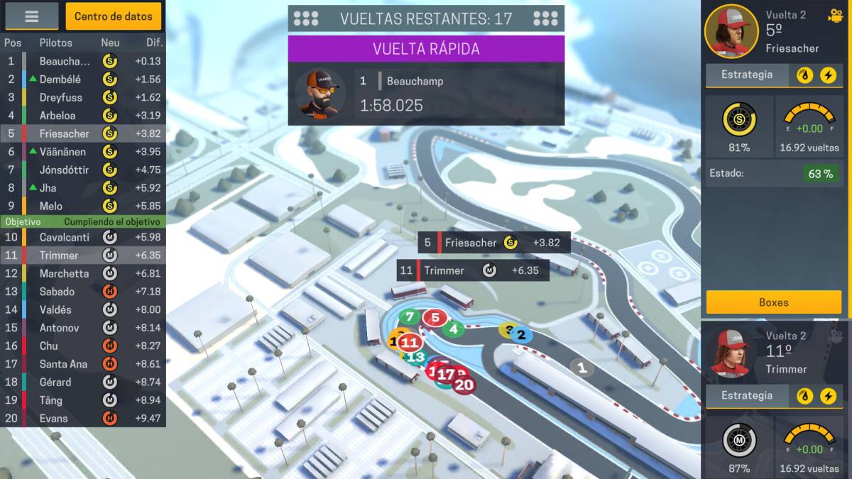 Motorsport Manager Mobile 2: las carreras desde el box