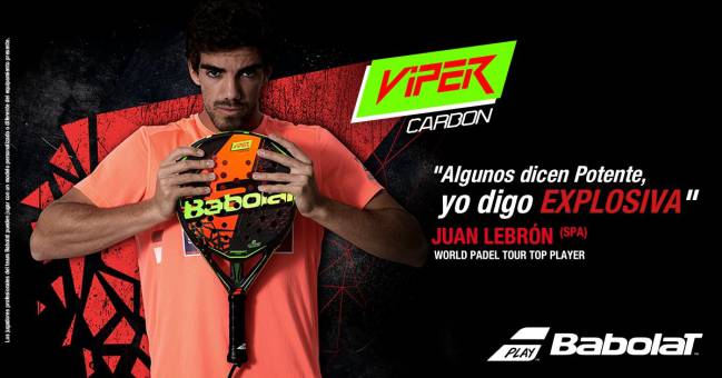 La nueva Babolat Viper Carbon, la pala de Juan Lebrón.