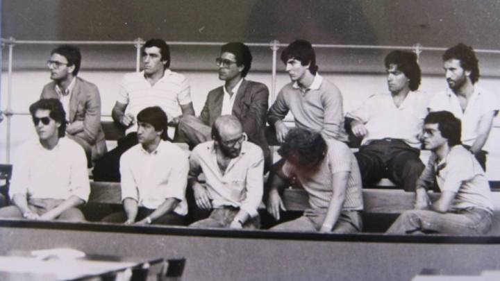 Jugadores italianos señalados por el caso 'Totonero' de apuestas de 1980.