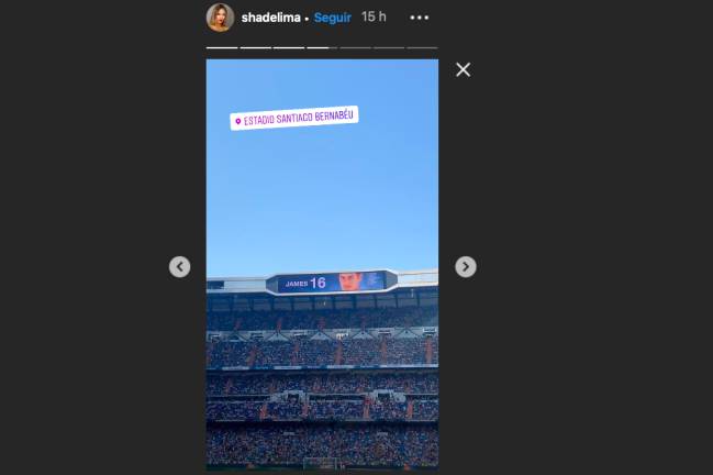 Shannon de Lima desde el Bernabéu.