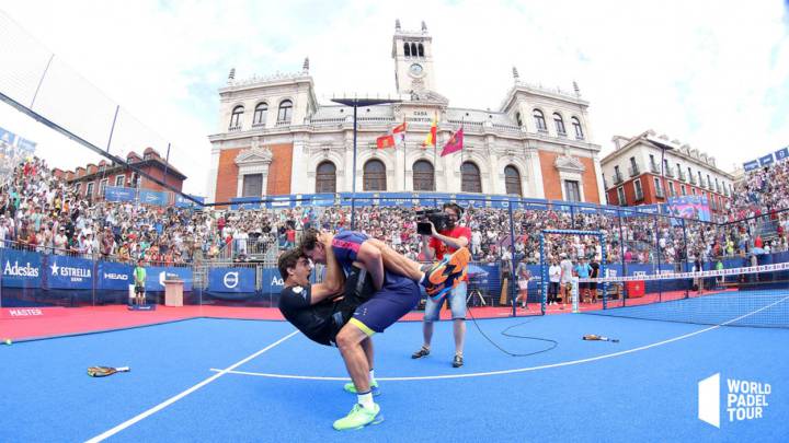 Paquito Navarro y Juan Lebrón en el Valladolid Open del World Padel Tour.